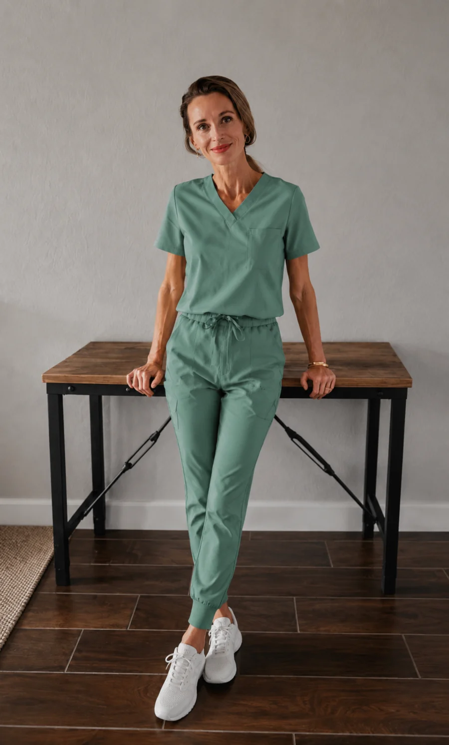 Olivia Walter, MSN, APRN, in clinical scrubs